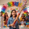 Red Chamki Confetti Party Popper for Birthday Wedding and Celebrati...