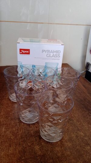 Pyramid Glass – 300 ML Unbreakable Plastic Tumbler