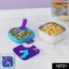 Kids Cartoon Lunch Box – Leak-Resistant Giraffe Print with Stainless Steel Tray