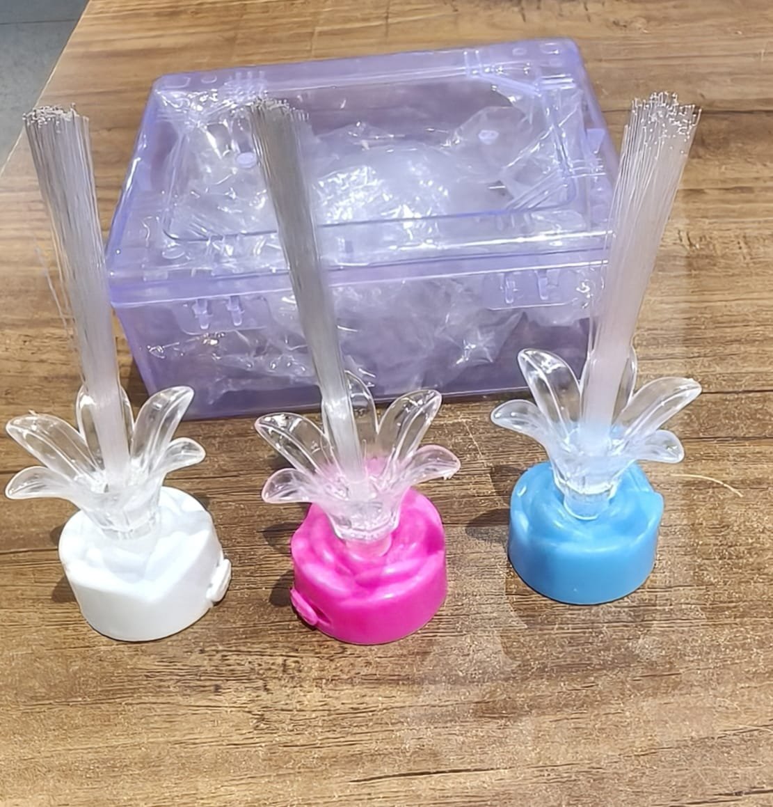 LED Fiber Optic Flower Night Lamps – Multi-Color Ambient Glow Set