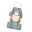 Cartoon Animal Kitchen Apron – Durable with Front Pocket