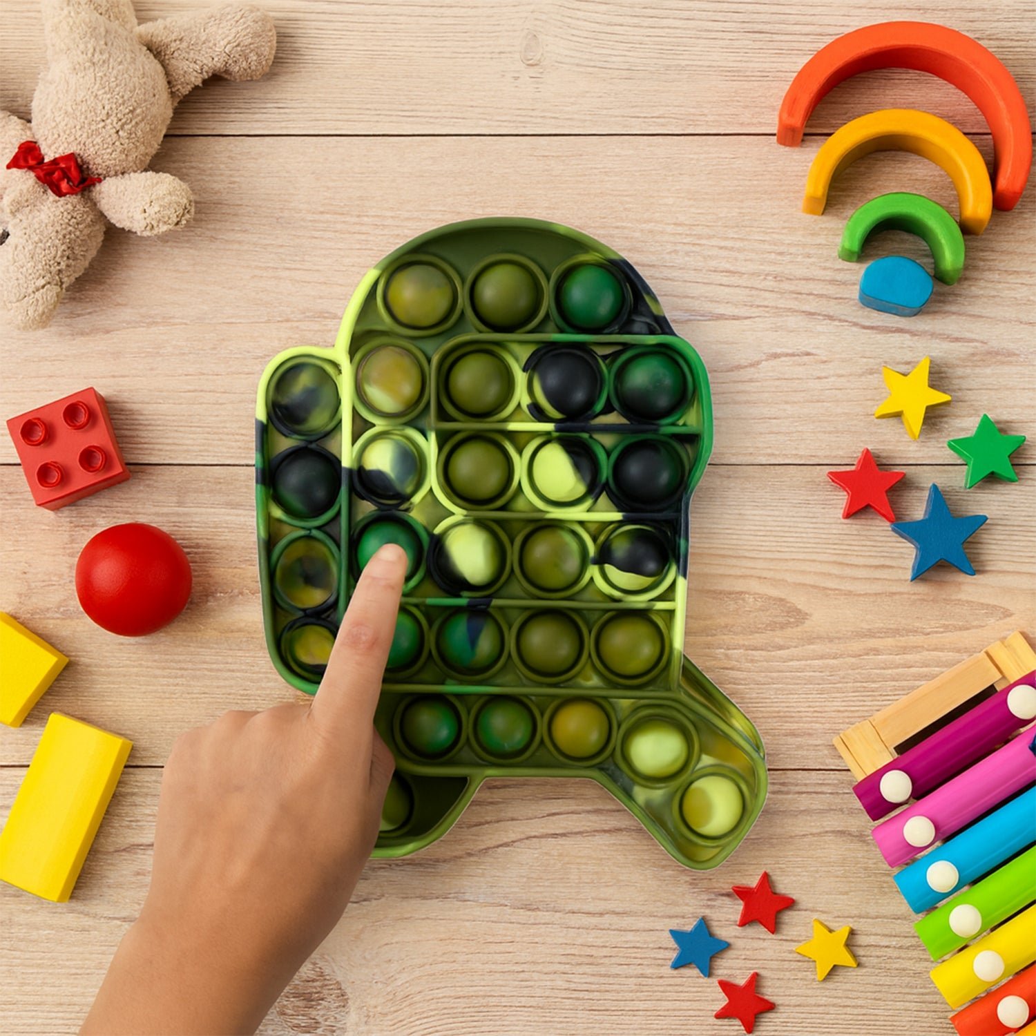 Silicone Pop It Fidget Toy – Durable Stress Relief Play