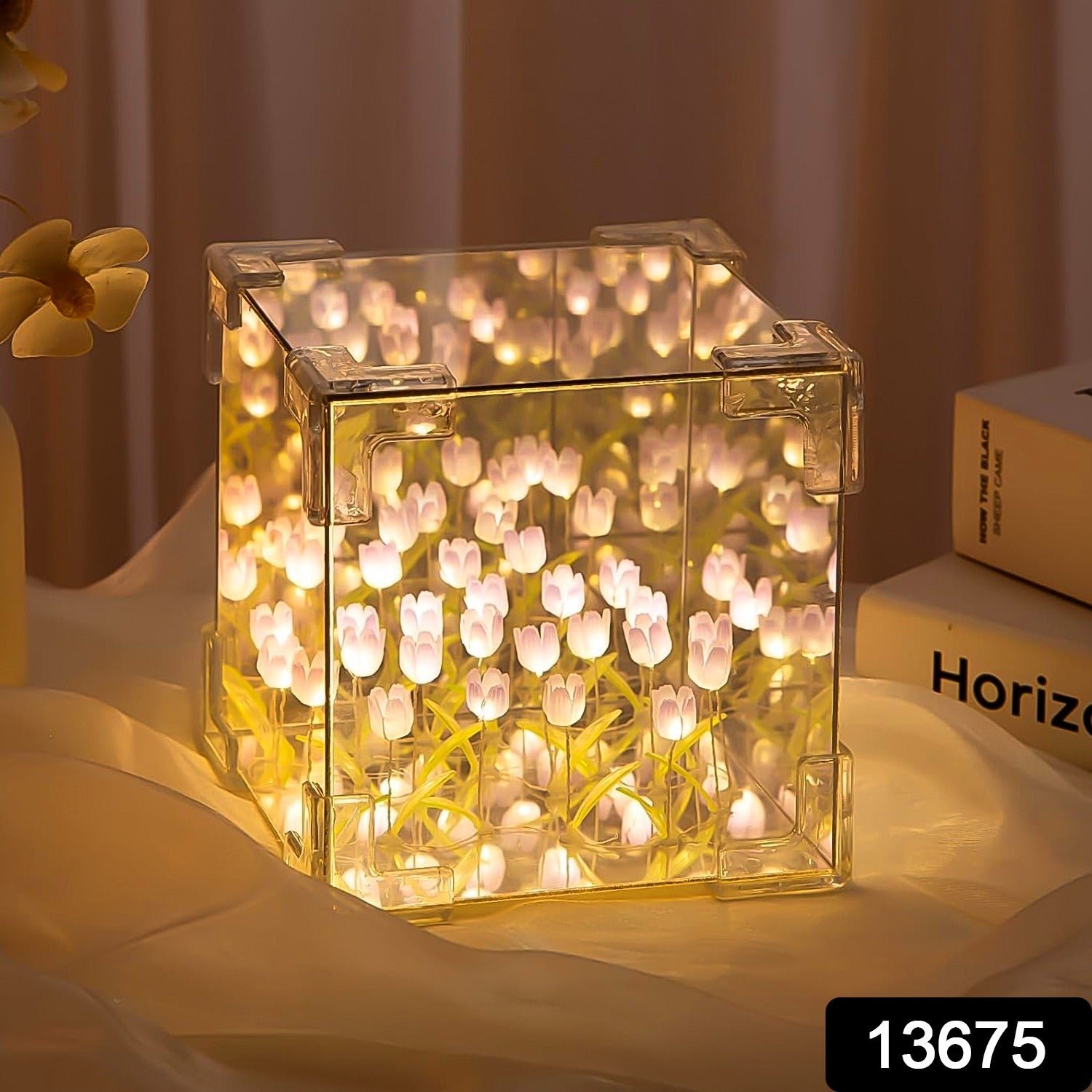 Tulip LED Night Lamp – Decorative Mirror & Light | Styleva