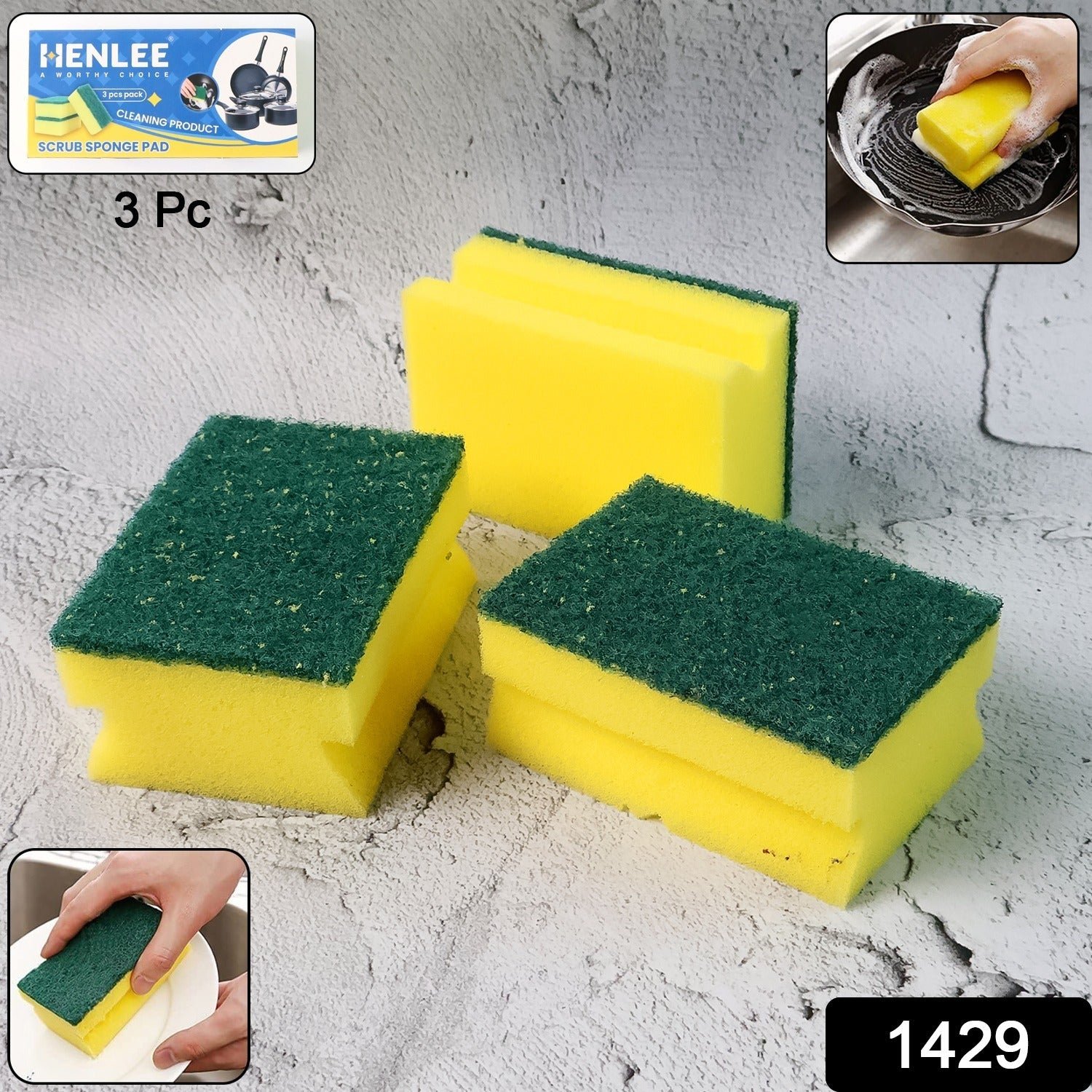 b0f276c4-514c-4645-84a1-bb9588577cf8 Scrub Sponge – 2-in-1 Cleaning Pad for Kitchen & Bathroom | Bathora
