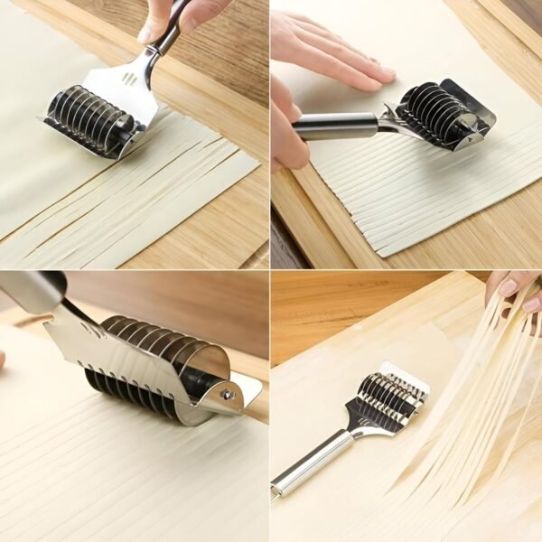 Manual Multi-Blade Dough Cutter – Perfect Pasta Strips Easily