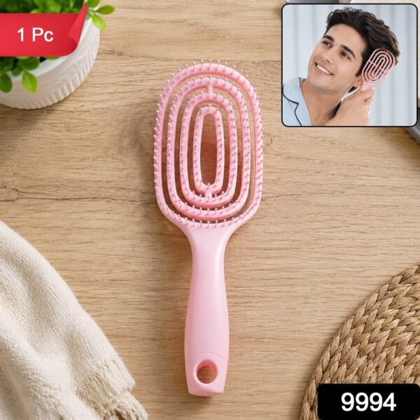 Men's Hair Brush Curved Detangling Massage Comb for Styling & Grooming