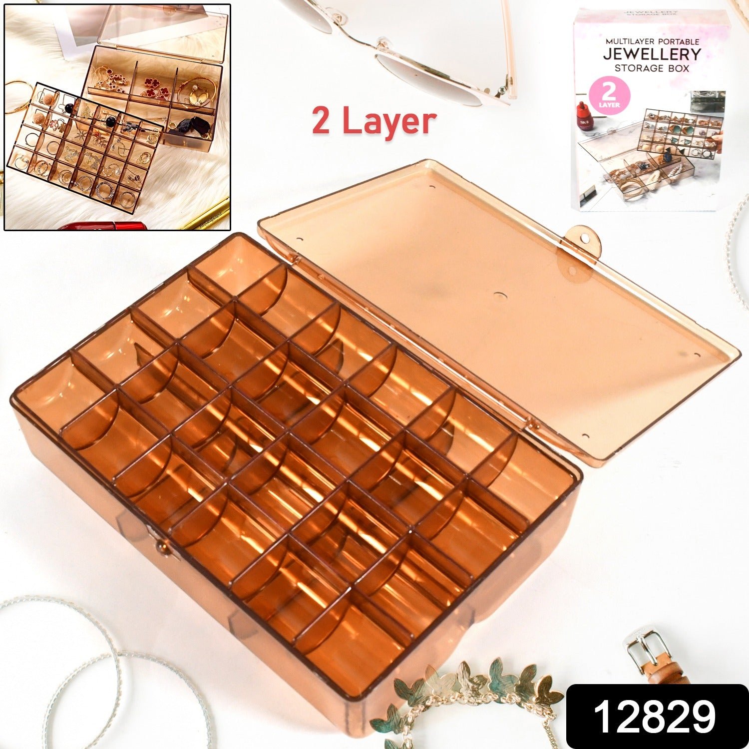 Acrylic Jewelry Box – 30 Compartment Dustproof Organizer | Organivo