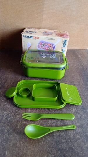 Magic Lunch Box – Leakproof Compartments with Spoon-Fork Set