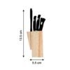 Kitchen Knife Set – 5-Piece Black Set with Wooden Block & Scissors