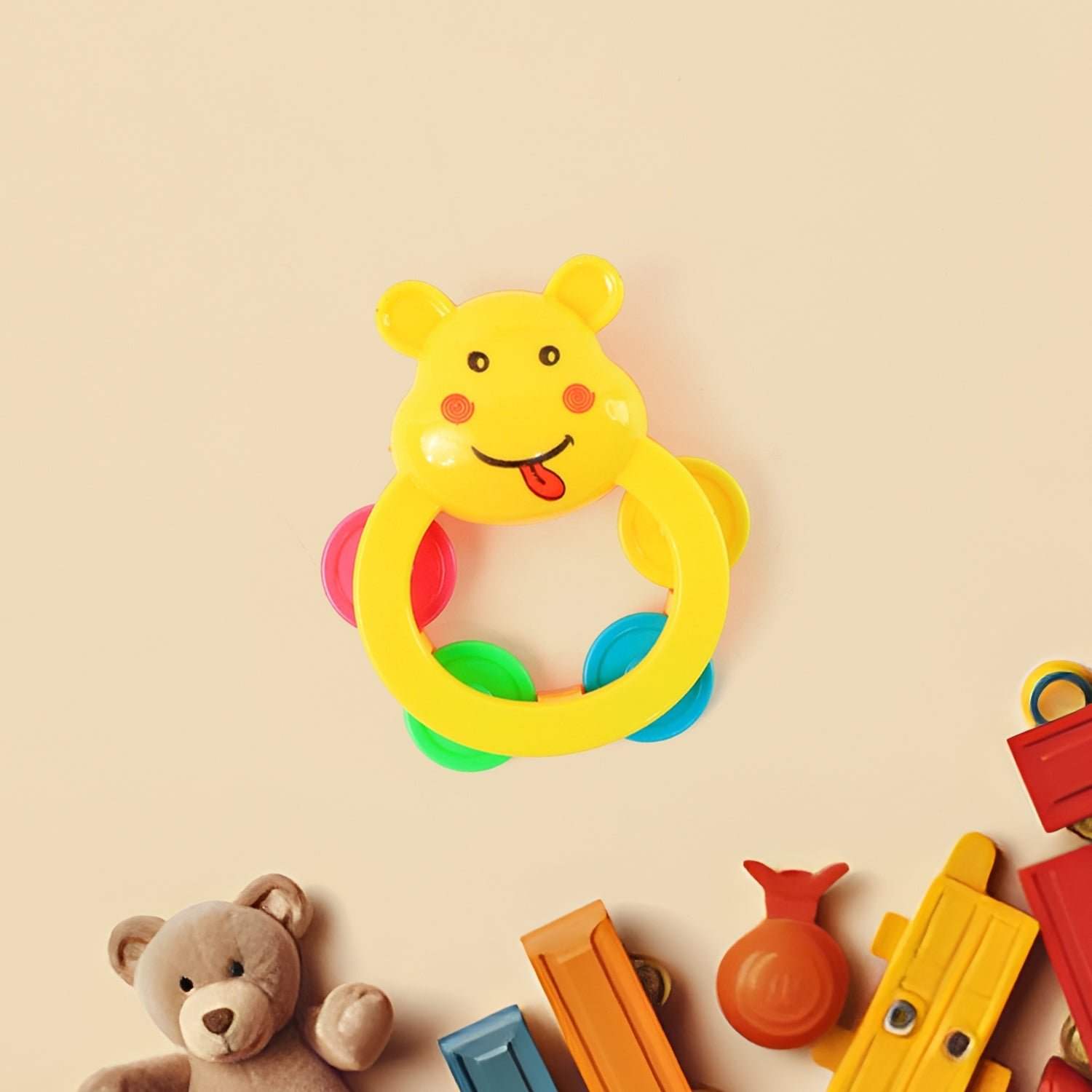 Baby Rattle Set – 3-Piece Colorful Animal Shape Teething Toys