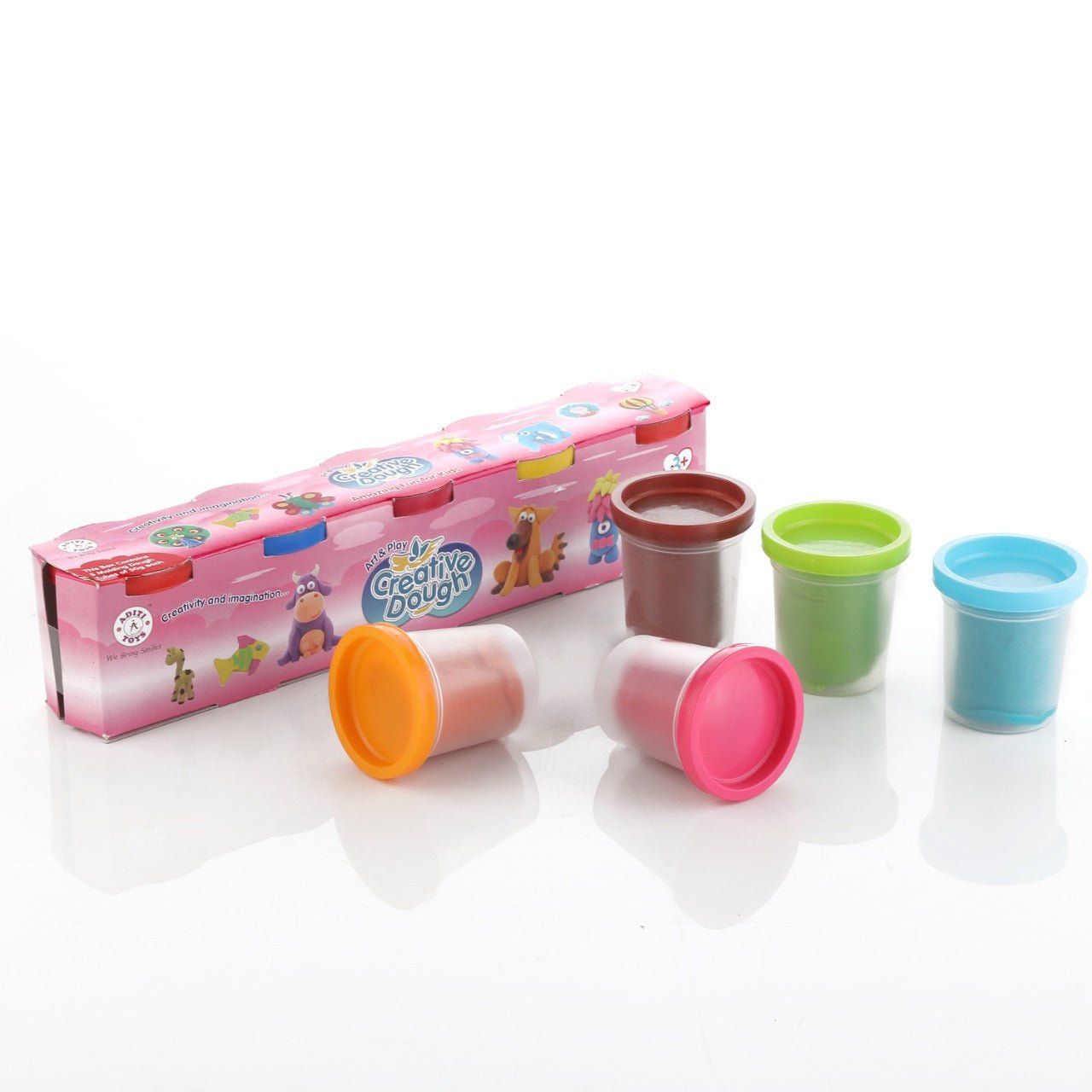 Non-Toxic Dough Clay – 5 Vibrant Colors for Kids | Aditi