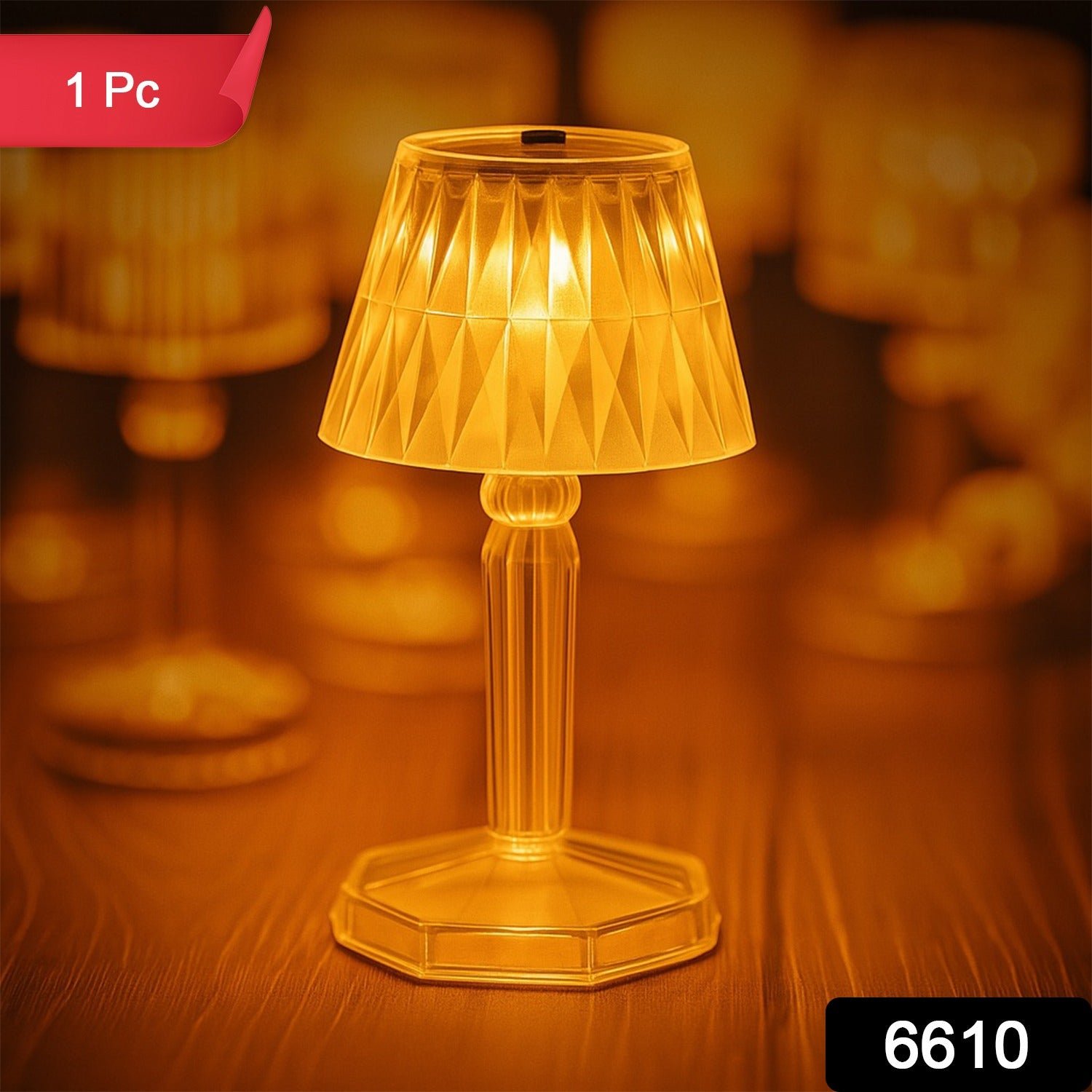 Crystal Table Lamp – Transparent Mini LED Reflection Light | Styleva
