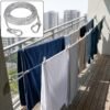 Heavy Duty Steel Clothesline – 5 Meter Wire Rope with Carabiner Hooks