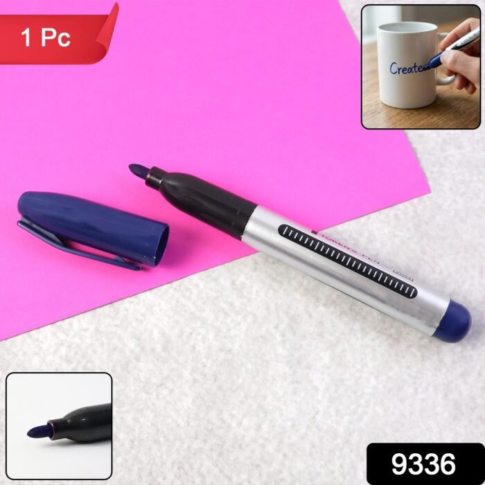 Permanent Marker Pen – Bold Blue Ink with Quick-Dry Formula