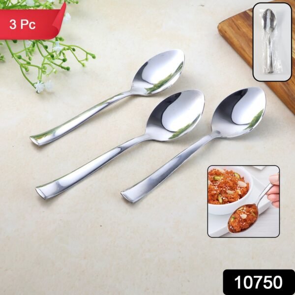 Dining Spoons Set of 3 – Rust-Resistant with Comfortable Grip