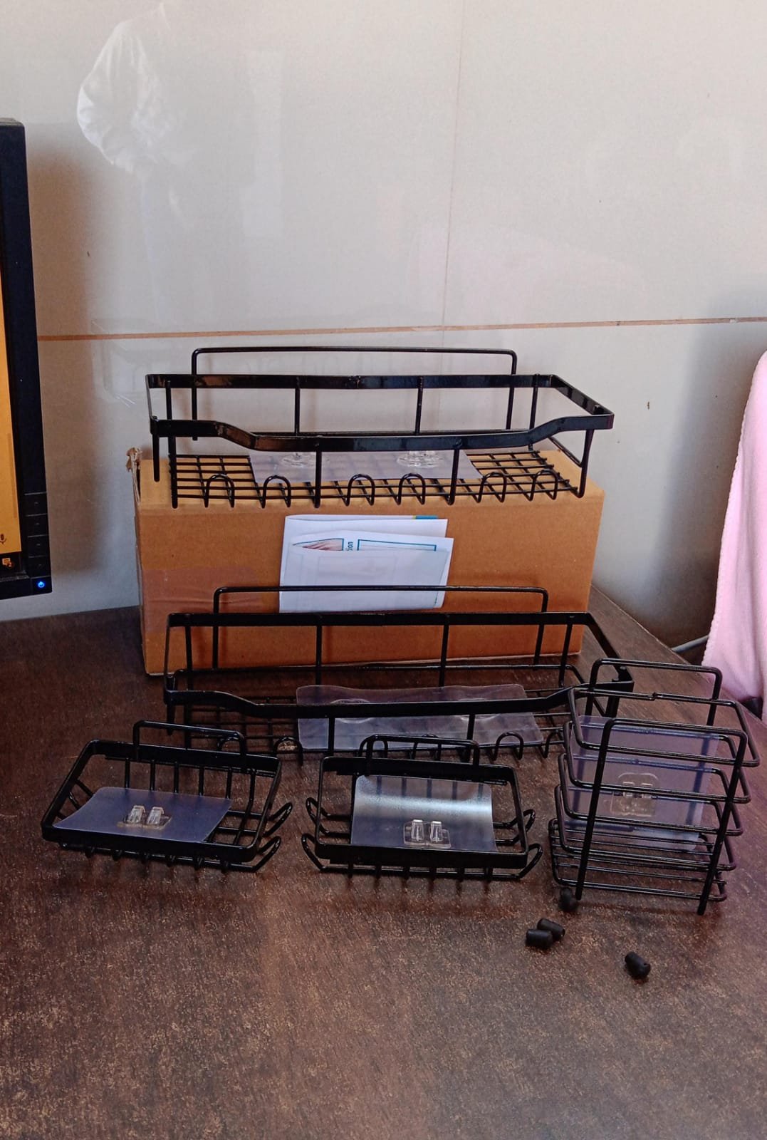Metal Shower Caddy – Durable 5-Pc Bathroom Organizer Combo