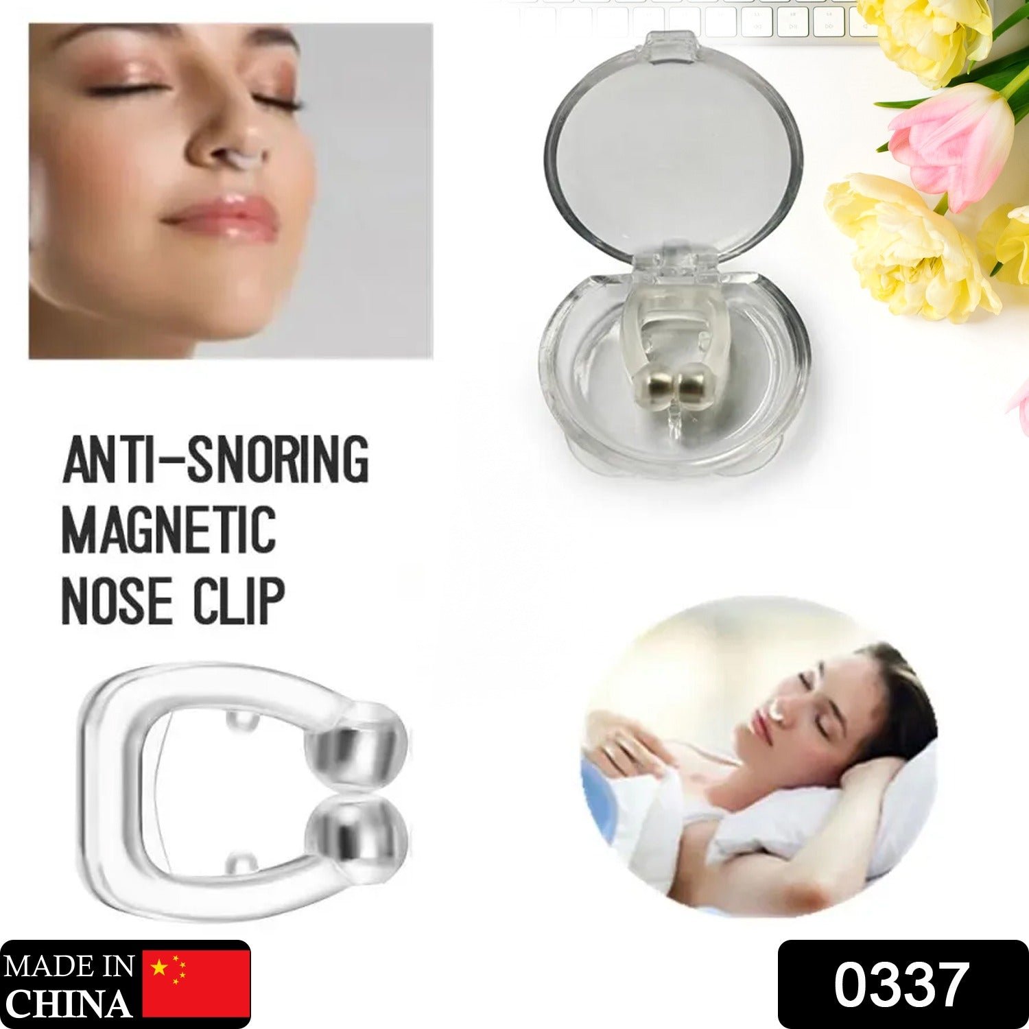 Anti-Snore Nose Clip – Silicone Magnetic Relief for Snoring