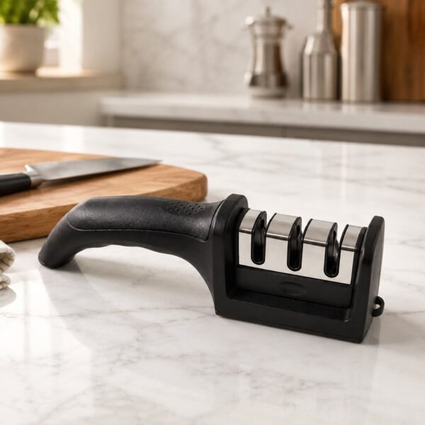 3 Stage Manual Knife Sharpener Tool for Steel and Ceramic Knives Ki...