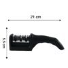 3 Stage Manual Knife Sharpener Tool for Steel and Ceramic Knives Ki...