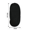 Soft Black Fabric Sleeping Eye Mask for Flight Travel and Night Rest (1 Pc)
