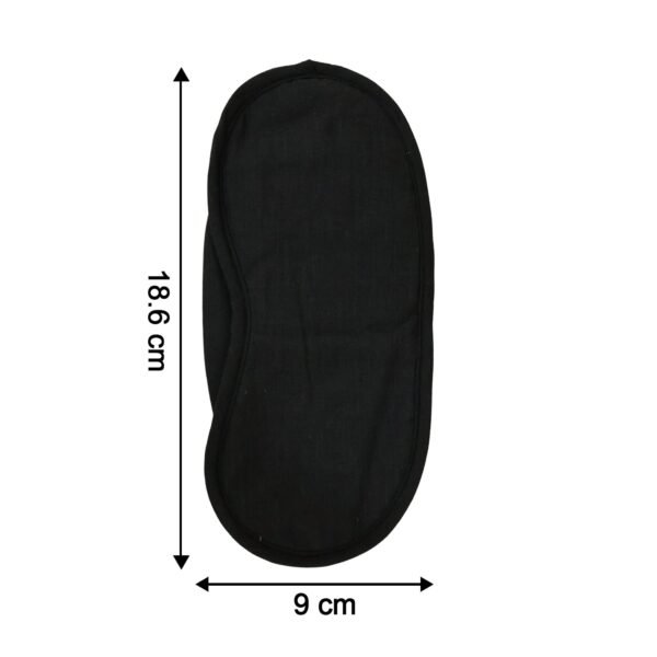 Soft Black Fabric Sleeping Eye Mask for Flight Travel and Night Rest (1 Pc)