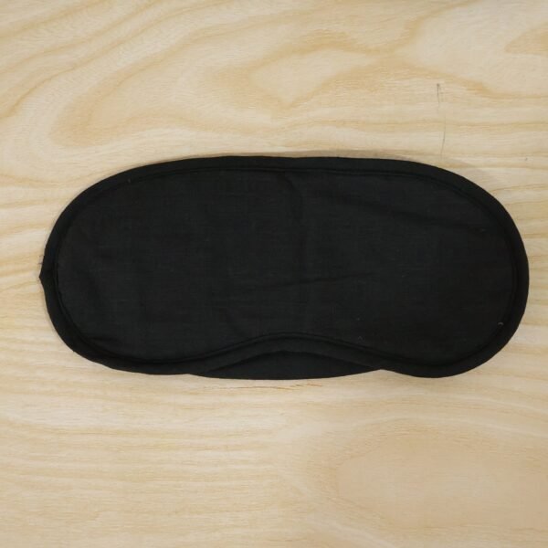 Soft Black Fabric Sleeping Eye Mask for Flight Travel and Night Rest (1 Pc)