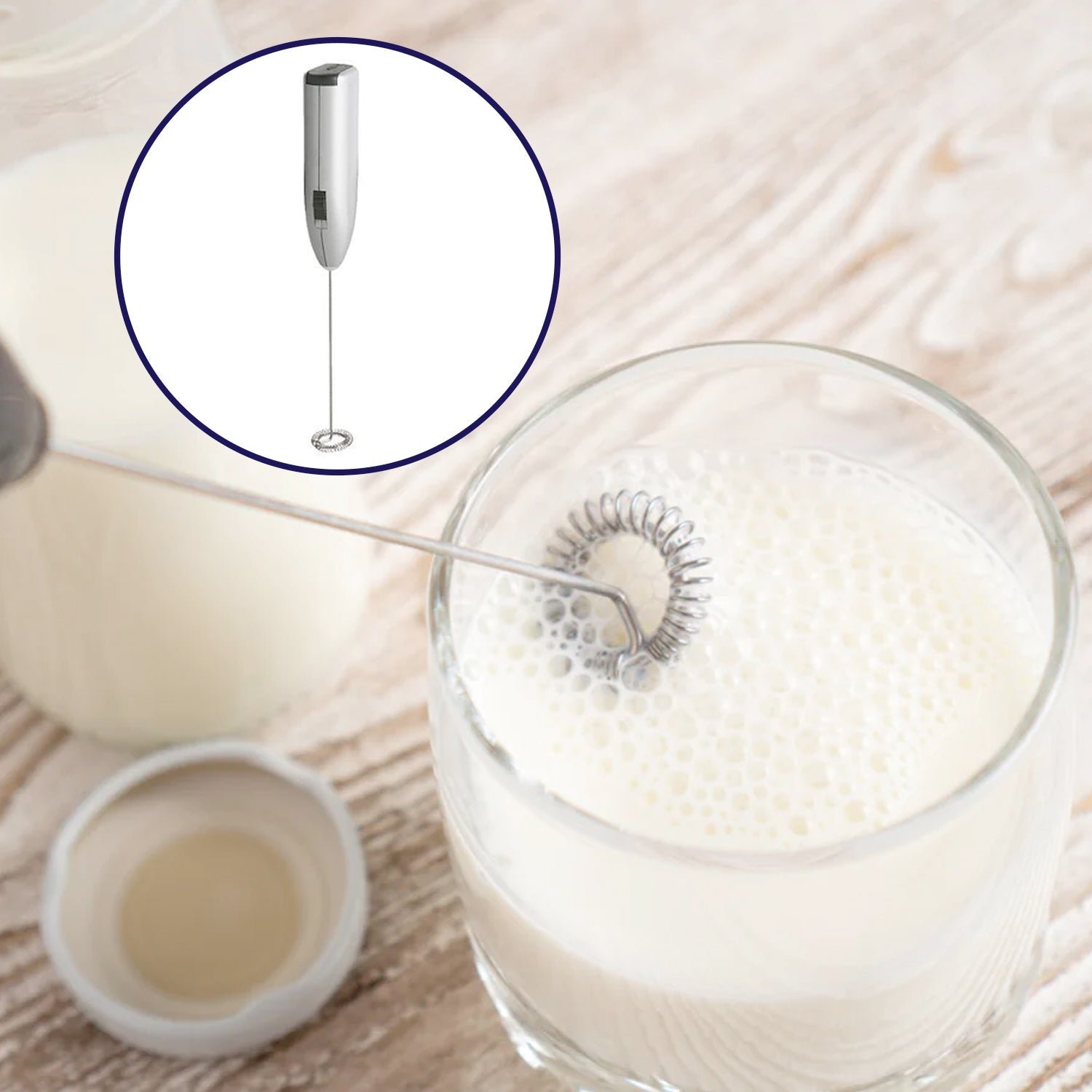 Electric Milk Frother – Handheld Wand Mixer for Coffee | Grippy