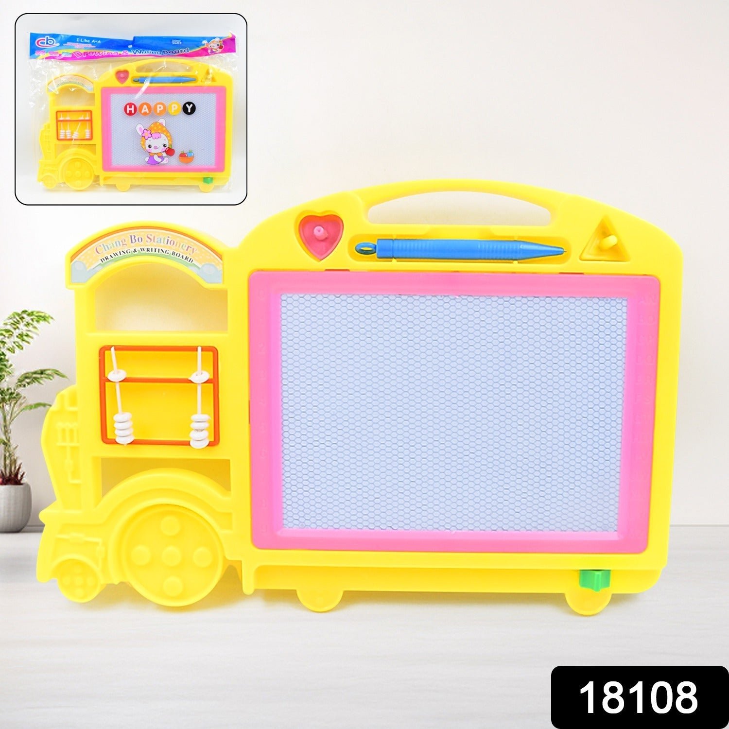 Kids Drawing Board – Bus Shape Erasable Slate | Inventive Play