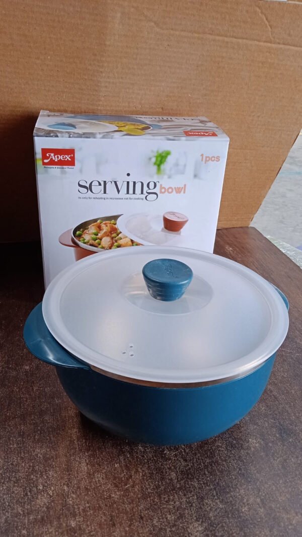 2200ml Microwave-Safe Plastic Serving Bowl – Durable & BPA-Free