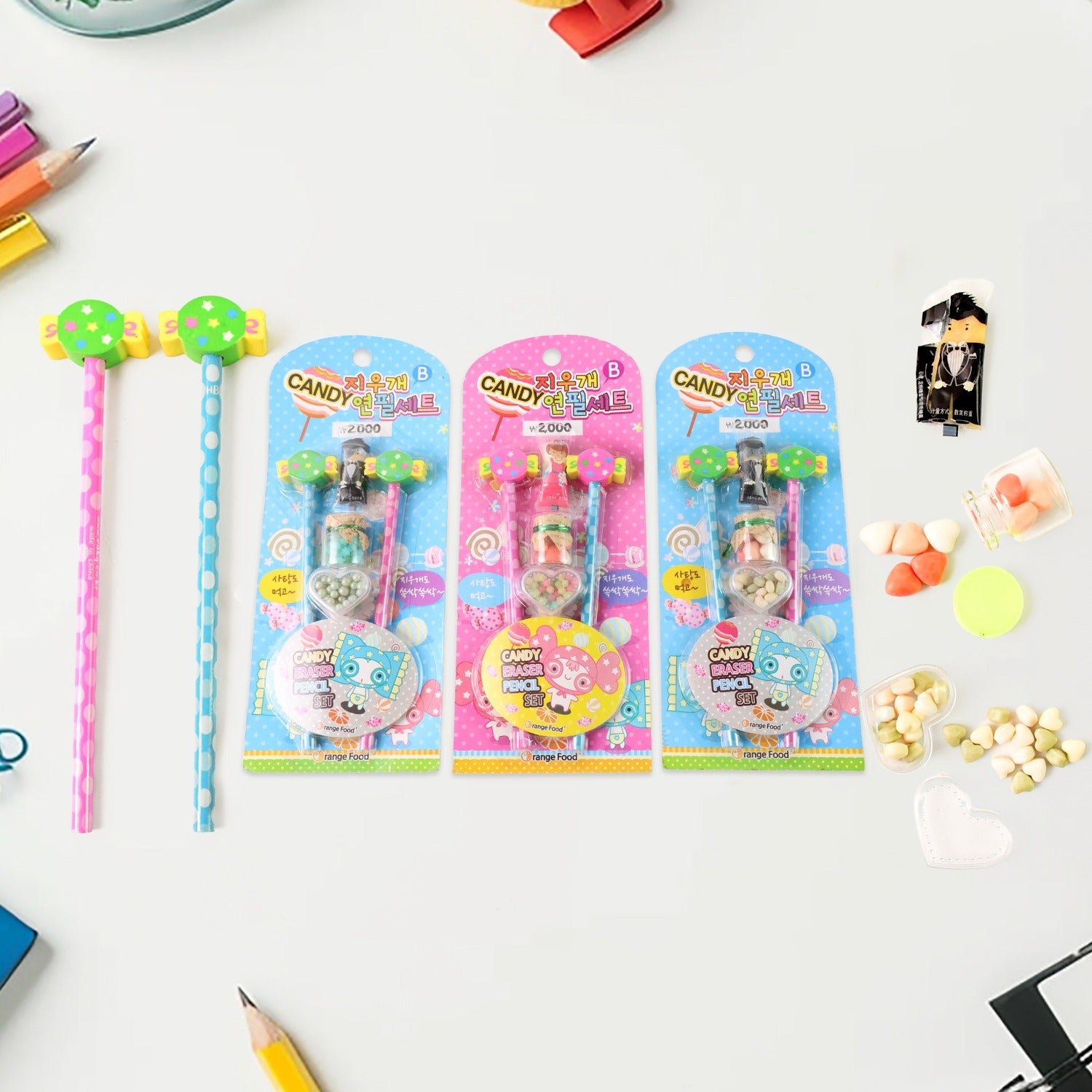 Candy Themed Pencil Set – Fun Kids Stationery Combo with Accessories