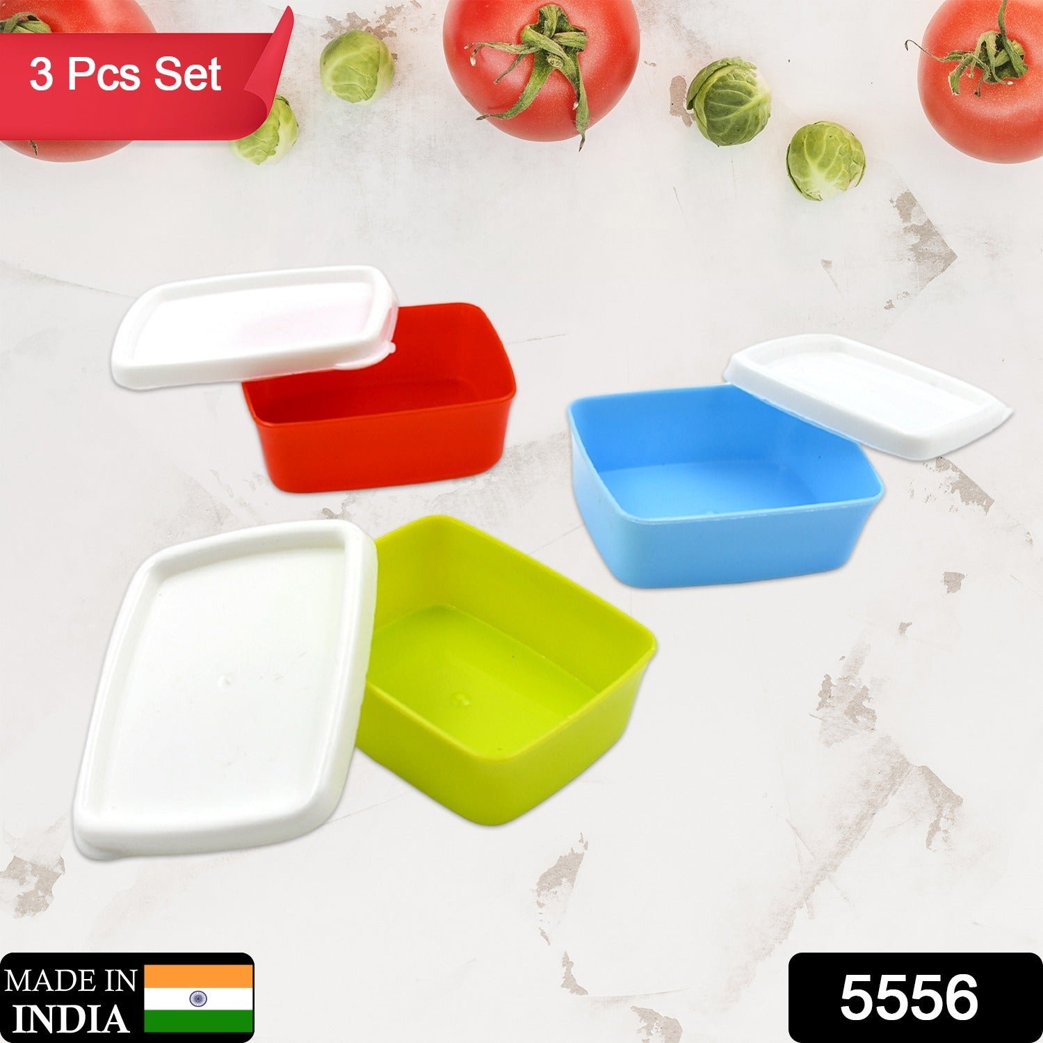 Airtight Food Containers – 3 Pc Multicolor Plastic Set | Tidy Table