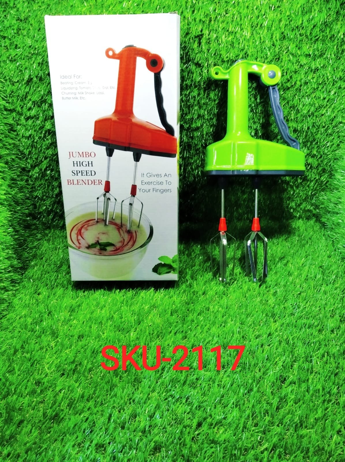 Hand Blender – Power-Free Jumbo Stainless Steel | Quickslice