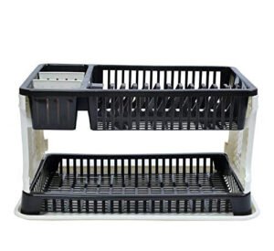Dish Drying Rack – Water Storing Tray & Utensil Organizer | CookAura