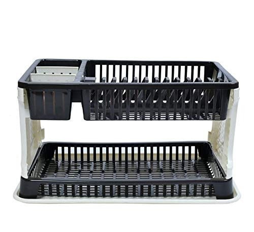 Dish Drying Rack – Water Storing Tray & Utensil Organizer | CookAura
