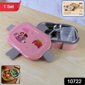 Kids Lunch Box – Stainless Steel Tray & Leak-Proof Snack Pot