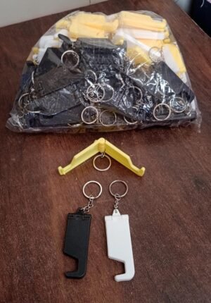 Keychain Mobile Stand – 2-in-1 Plastic Phone Holder (100 Pcs) | Mobiléon