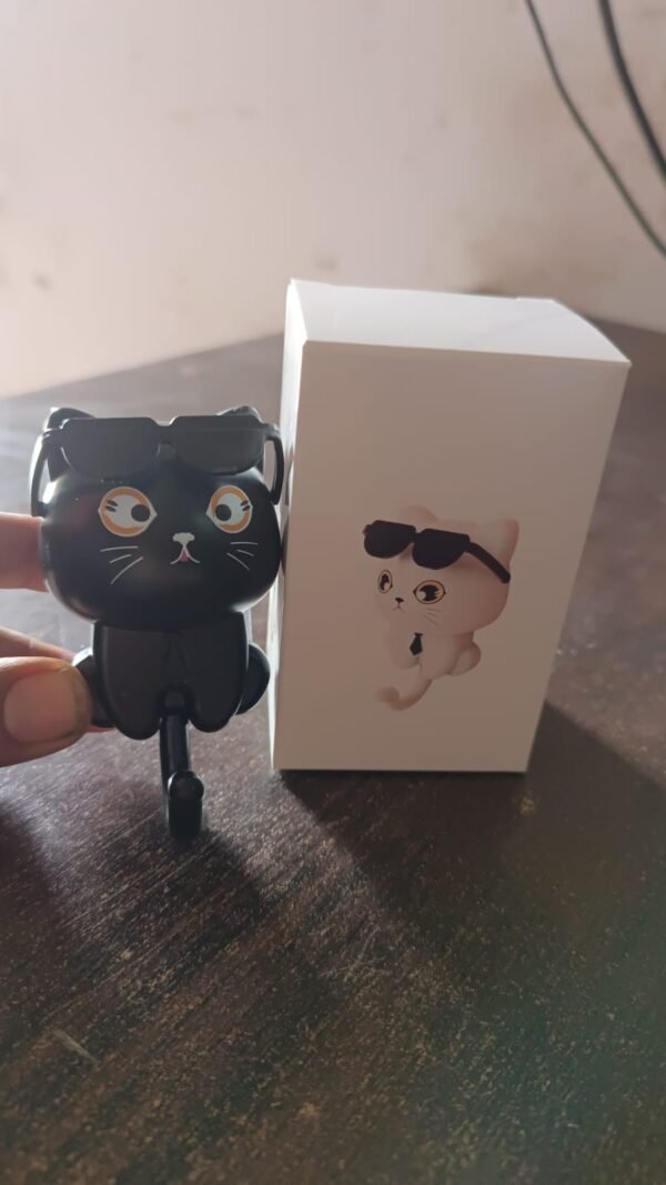 Cat Wall Hook – Cute Sunglasses Design, Self-Adhesive | Styleva