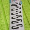 Metal Tic Tac Hair Clips – 12 Pcs Matt Black Set | Calm & Curl
