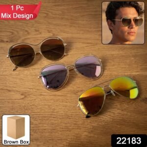Fashion Sunglasses – Trendy Metal Frame with Mirrored Lenses