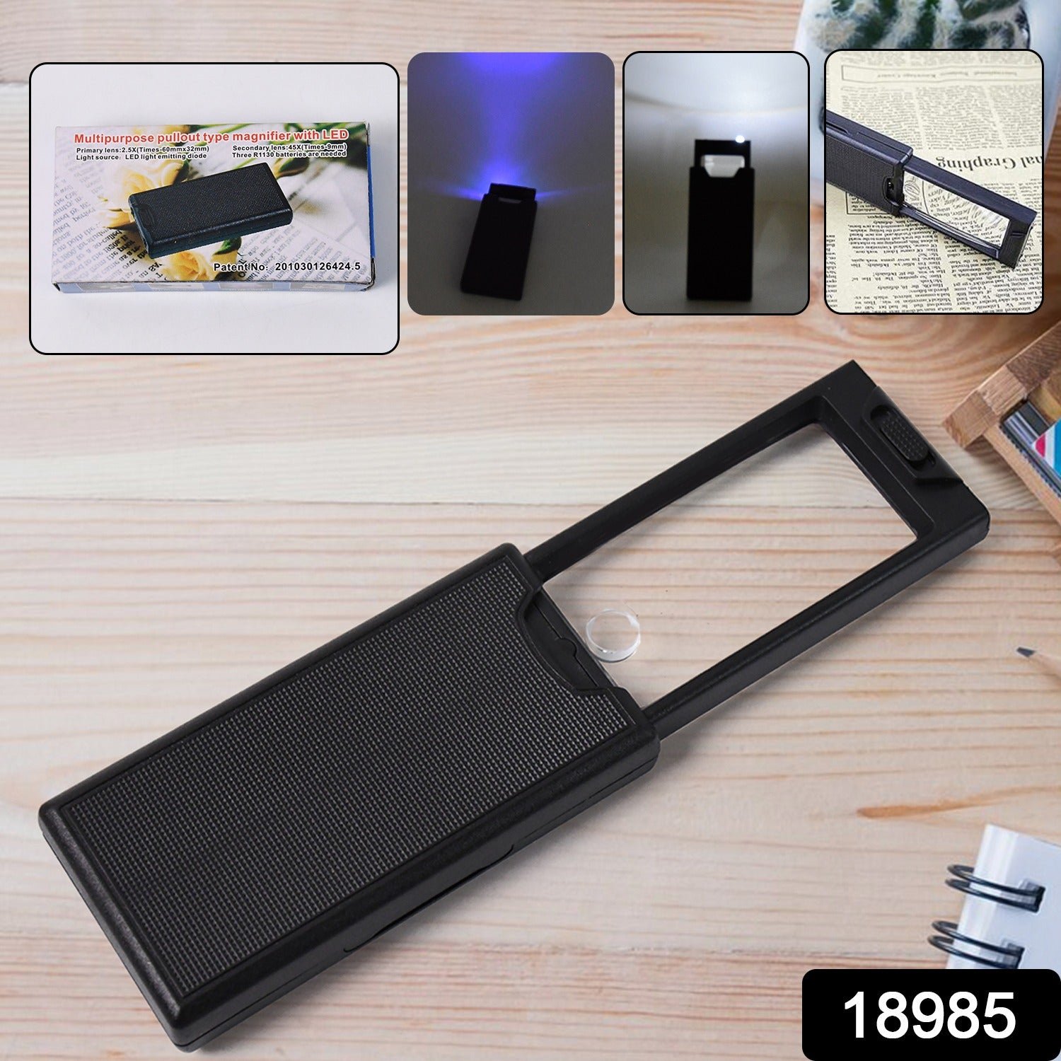 Extendable LED Magnifier – Portable & Durable Reading Aid