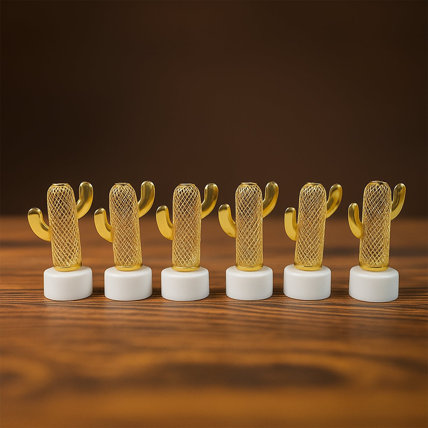 Cactus Shaped Flameless LED Candles – Set of 12 Safe Décor Lights