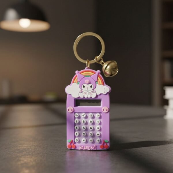 Kuromi Calculator Keychain – Compact Pocket-Sized Digital Calculator