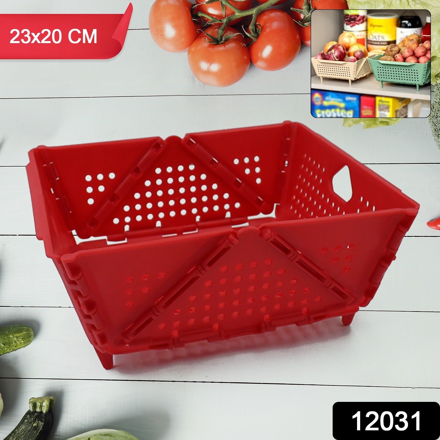 Foldable Storage Basket – Ventilated & Space-Saving | Tidy Table