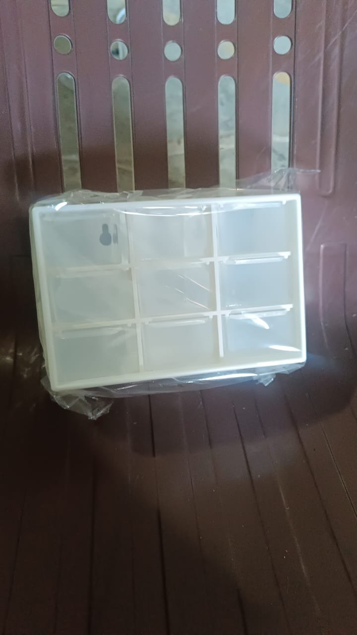 Jewellery Drawer Organizer – Compact 9-Compartment Plastic Storage
