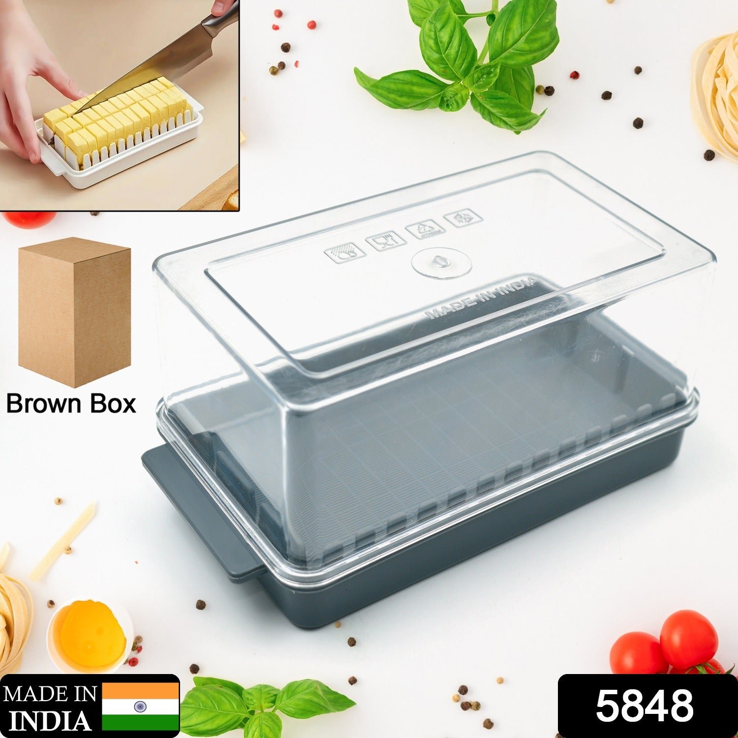 Butter Slicer Box – Transparent Storage & Cutter | Organivo