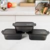 Food Storage Containers – Leakproof Meal Prep Set of 3