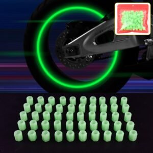 Luminous Glow Tyre Valve Caps 100 Pcs Set – Durable ABS | Velvet Wheels