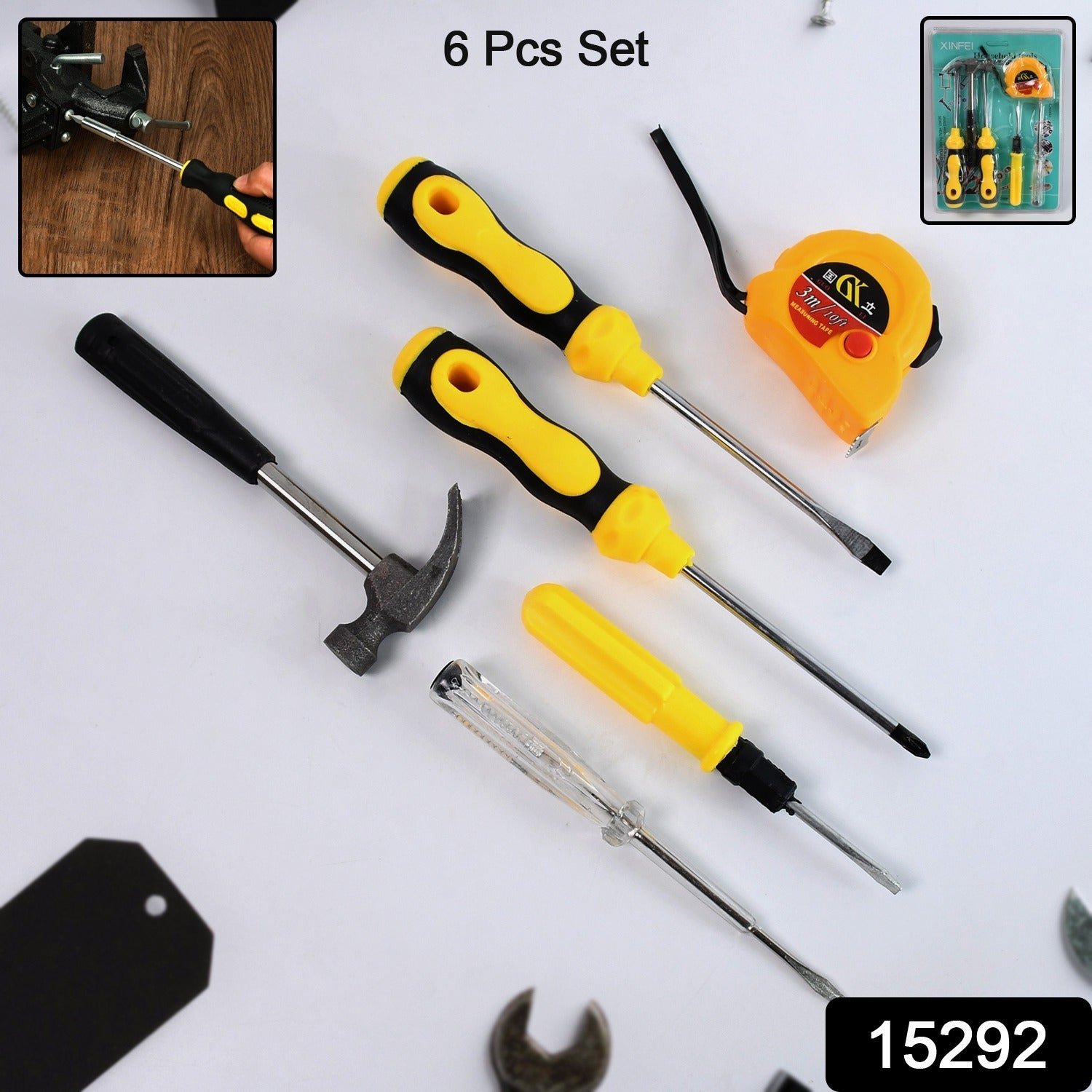 6-in-1 Hand Tool Kit – Durable Screwdrivers with Compact Case