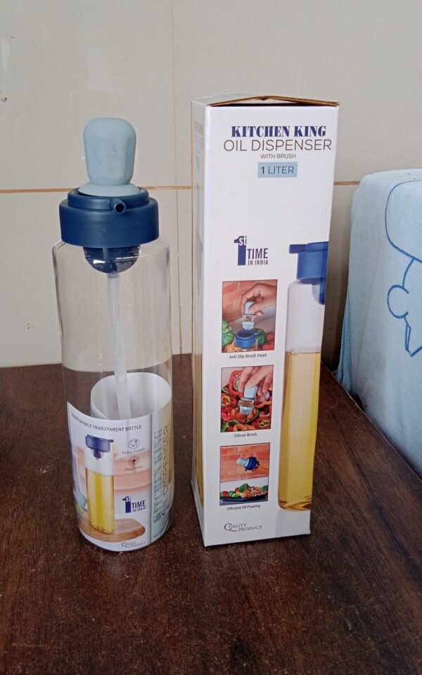 Oil Dispenser Bottle – 2-in-1 Silicone Dropper & Brush 1L | Tidy Table