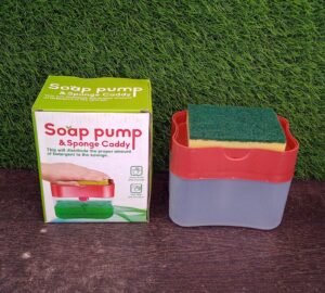 2-in-1 Soap Dispenser – Countertop Sponge Caddy for Kitchen | VelvetBubbles